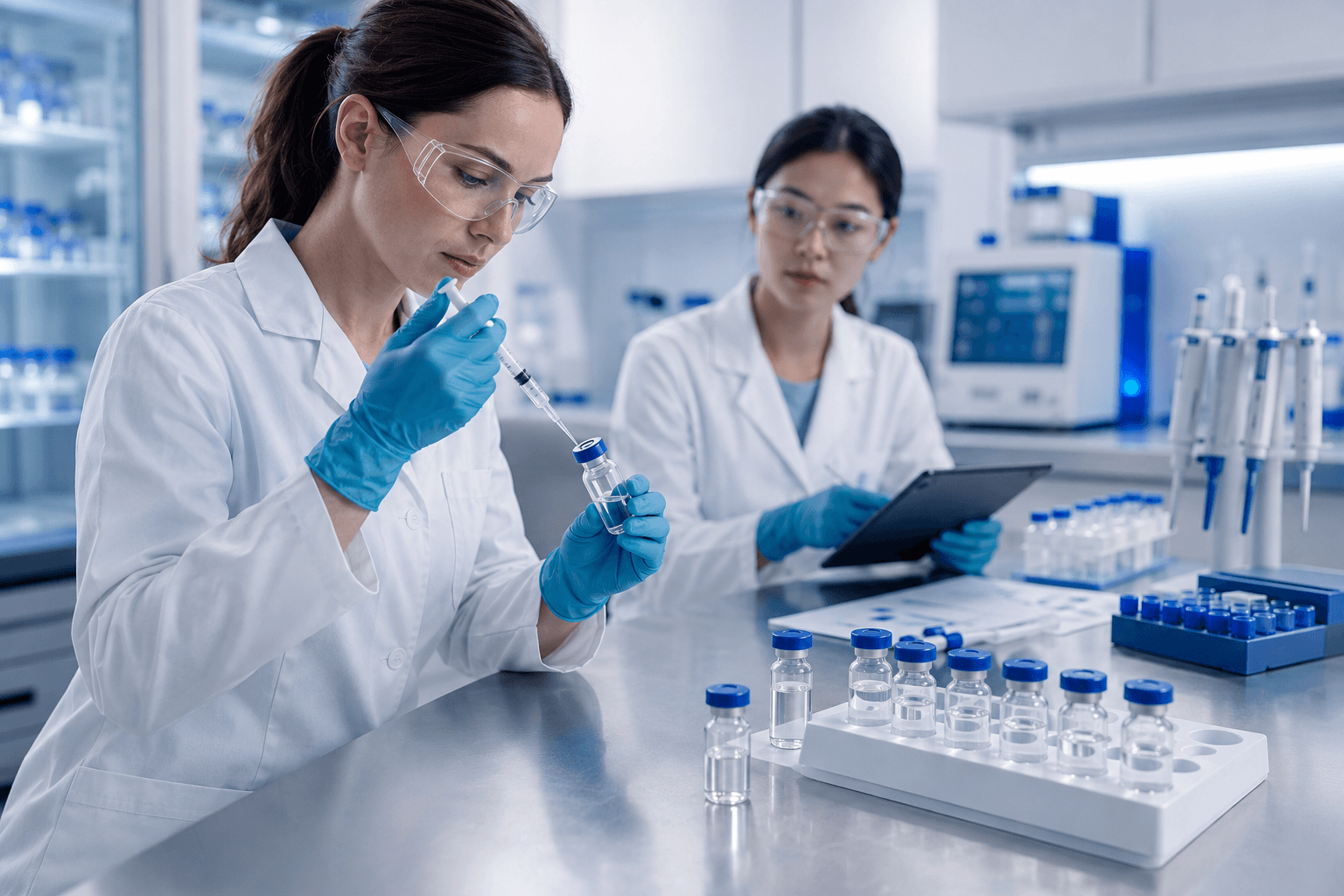Pre-mixed peptide solution vials for laboratory research